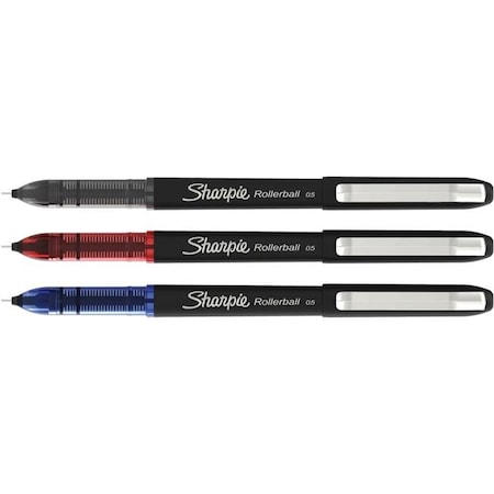 Sharpe Manufacturing Sharpie SAN2093224 0.5 mm Rollerball Pens; Assorted - Pack of 4 SAN2093224
